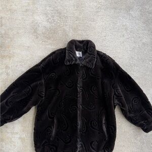 Vintage Jacobson’s Women’s Size Medium Faux Fur Coat Full Zip Brown, USA